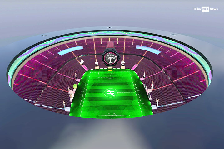 Hublot's metaverse football stadium for FIFA 2022
